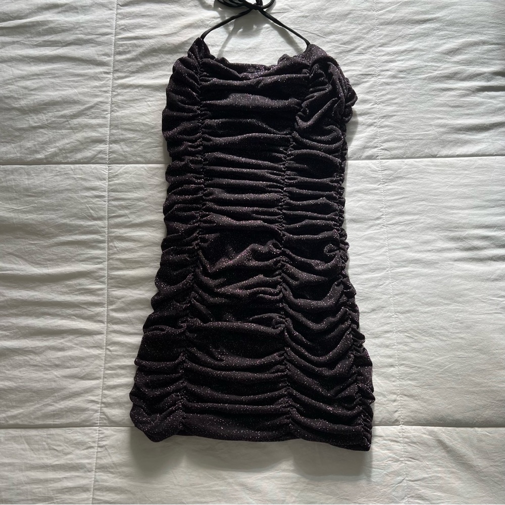 Lucy in the Sky Glitter Halter Dress